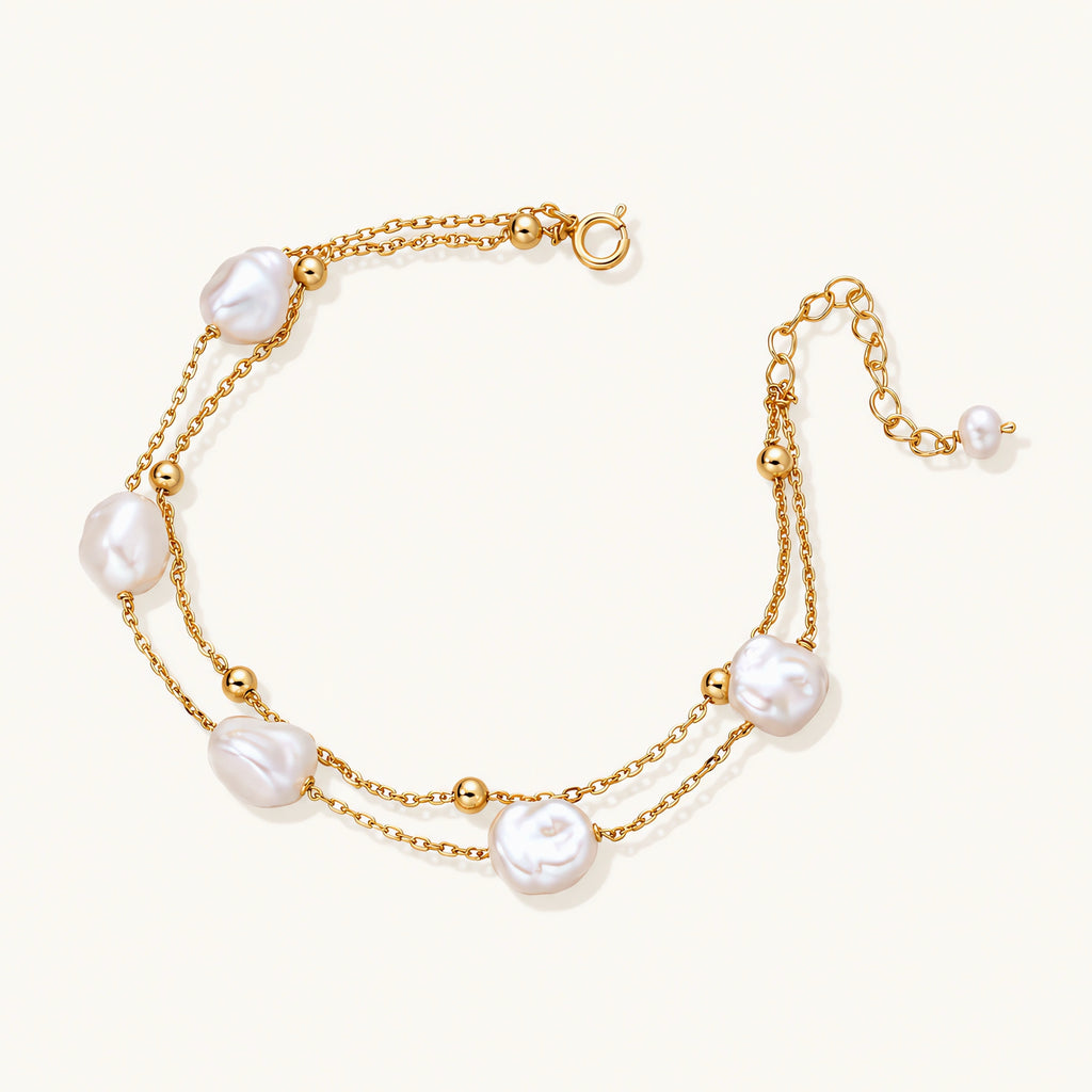 Baroque Pearl Layered Bracelet