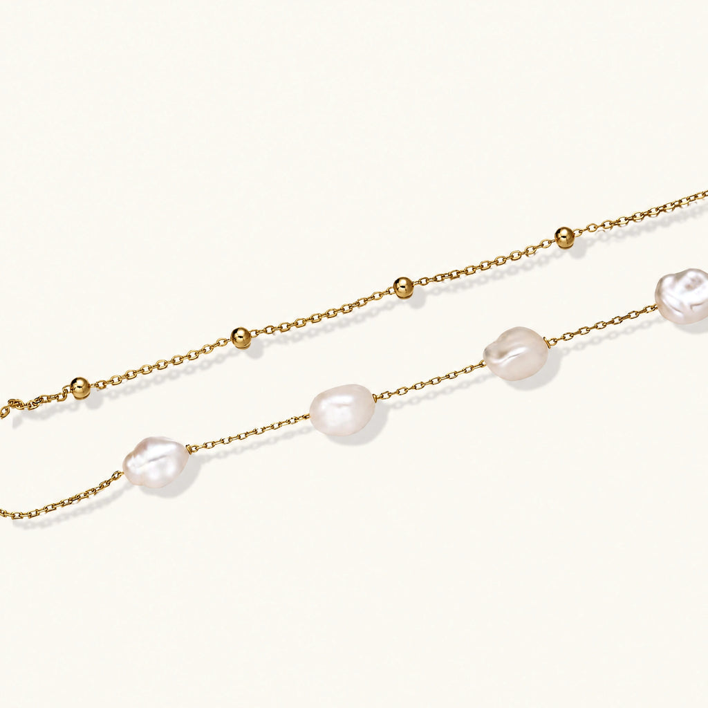 Baroque Pearl Layered Bracelet
