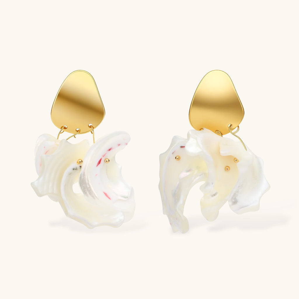 Organic Shell Drop Earrings
